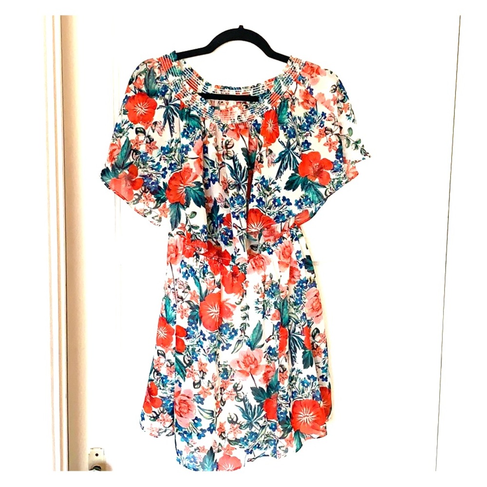 Floral off the shoulder dress